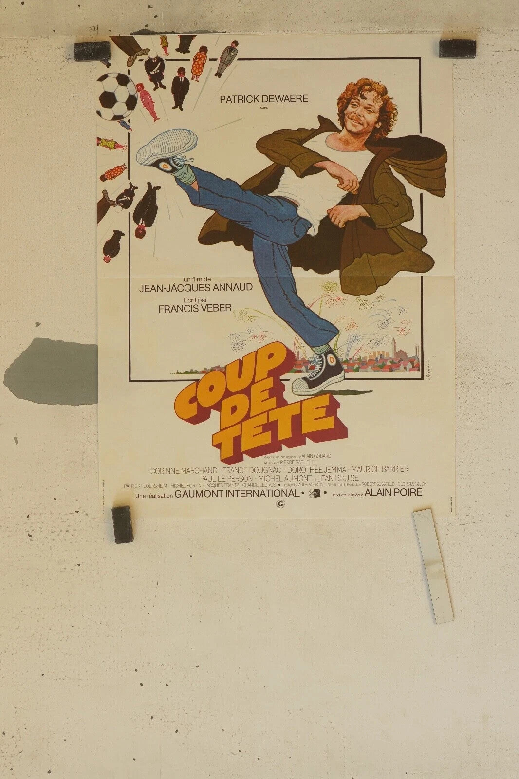 3 afficheCOUP DE TETE MOVIE POSTER ORIGINAL 120x160 Patrick Dewaere, Jean Bouise