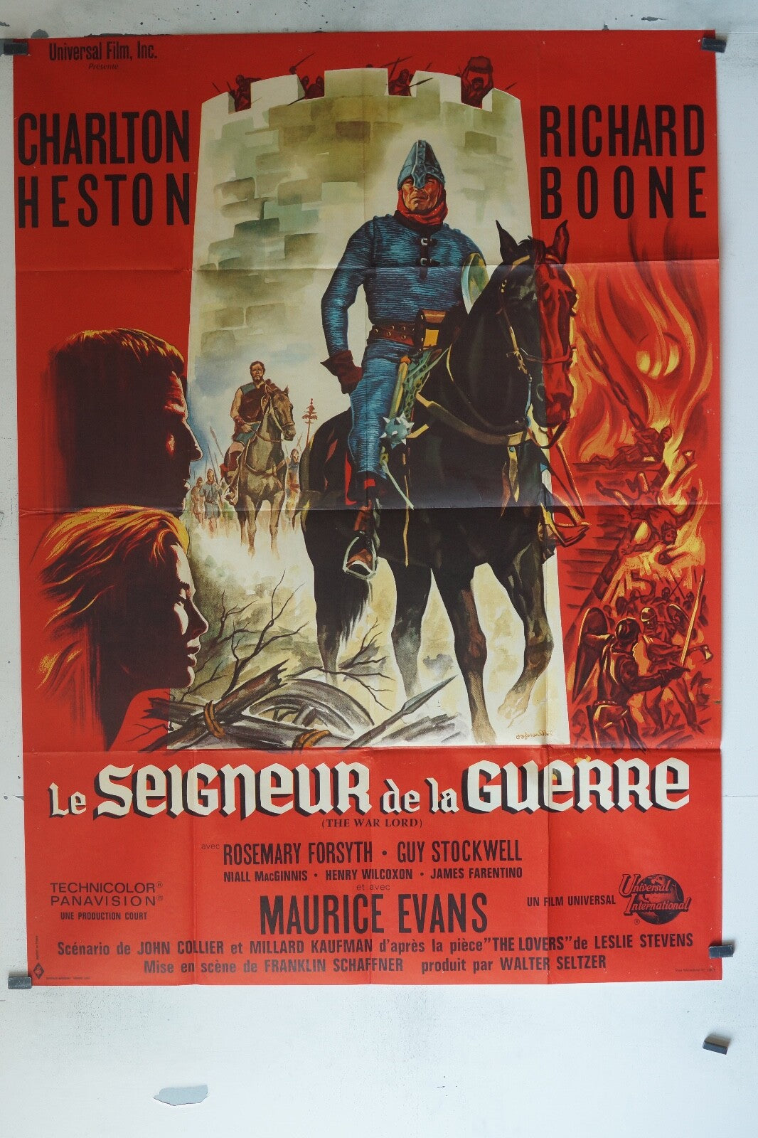 LE SEIGNEUR DE LA GUERRE (1965) ORIGINAL MOVIE POSTER 120x160 CHARLTON HESTON
