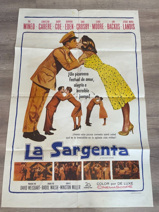 LA SARGENTA MOVIE POSTER ORIGINAL VINTAGE  (70X100) SAL MINEO