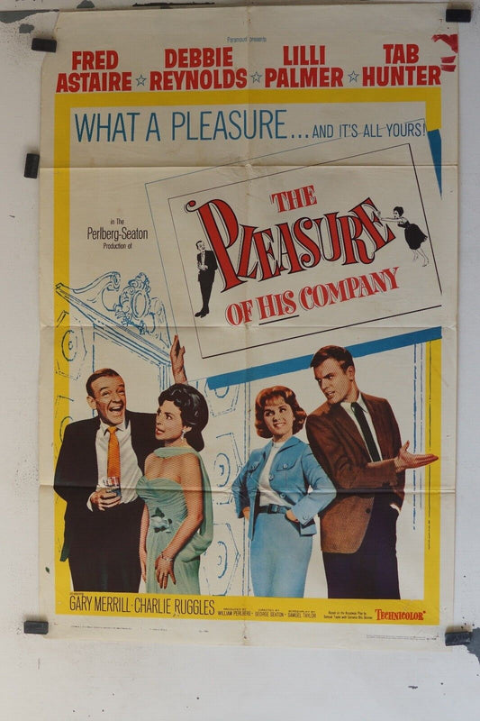 THE PLEASURE OF HIS COMPANY POSTER ORIGINAL 69x103 Fred Astaire