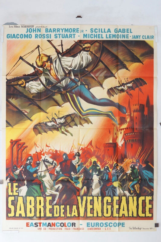 LE SABRE DE LA VENGEANCE POSTER ORIGINAL 120x160  JOHN BARRYMORE