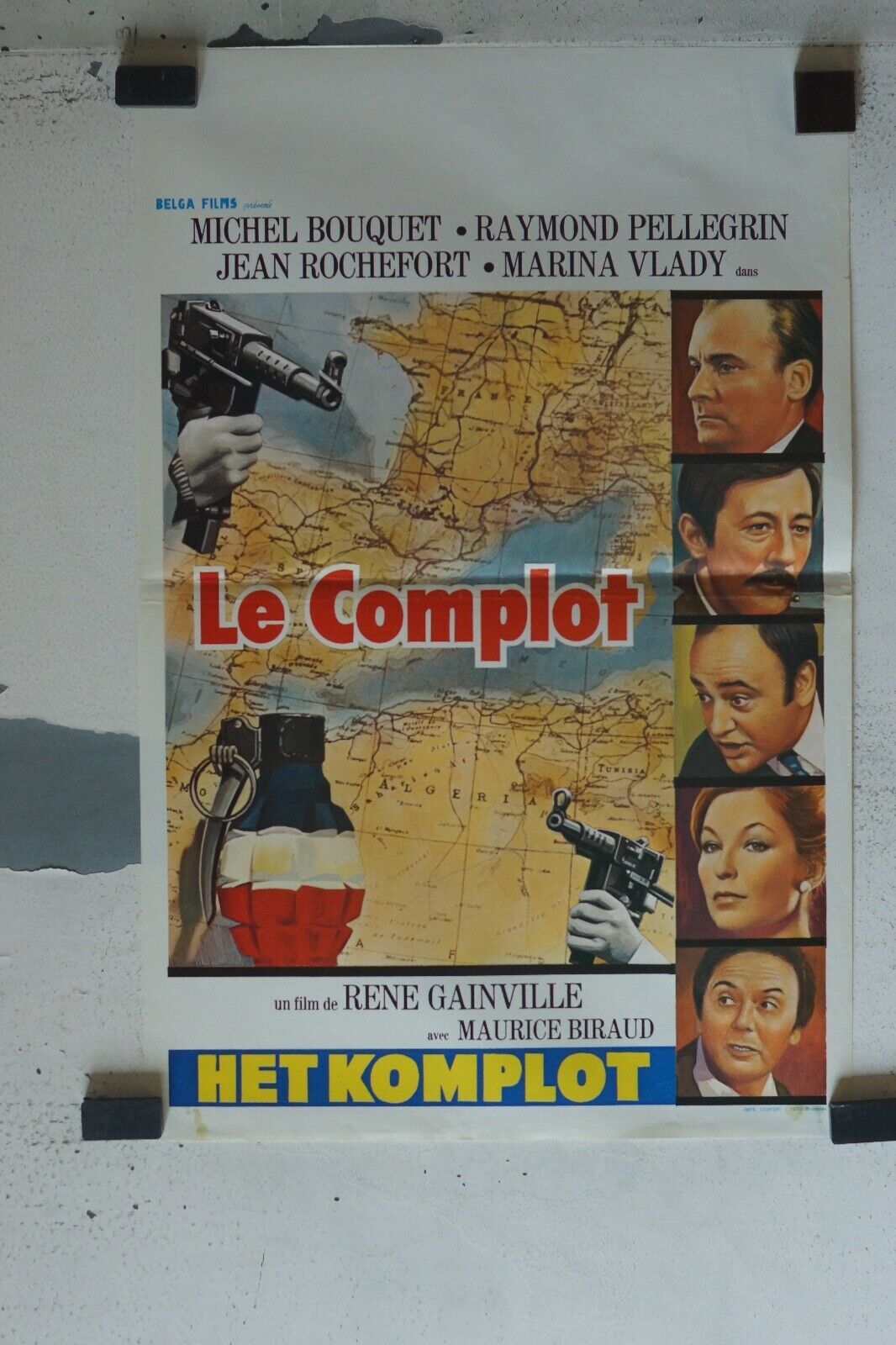 LE COMPLOT MOVIE POSTER ORIGINAL (55X37) RENE GAINVILLE