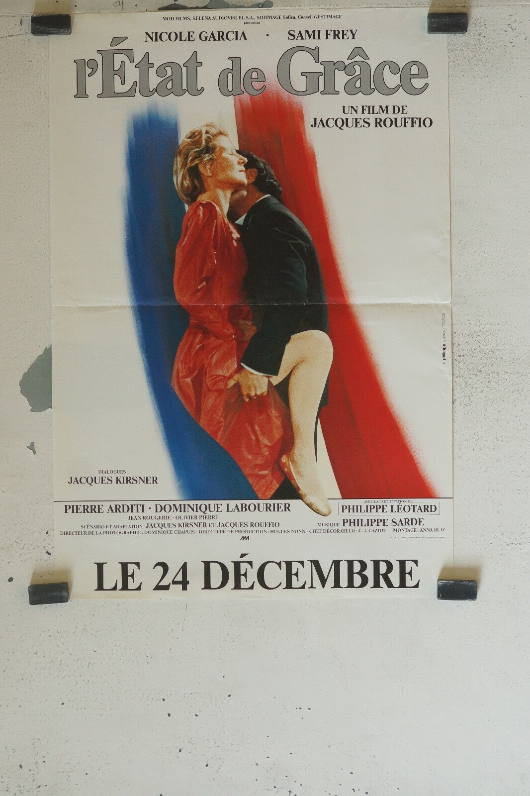 L’ÉTAT DE GRÂCE MOVIE POSTER ORIGINAL (40X60) NICOLE GARCIA – SAMI FREY