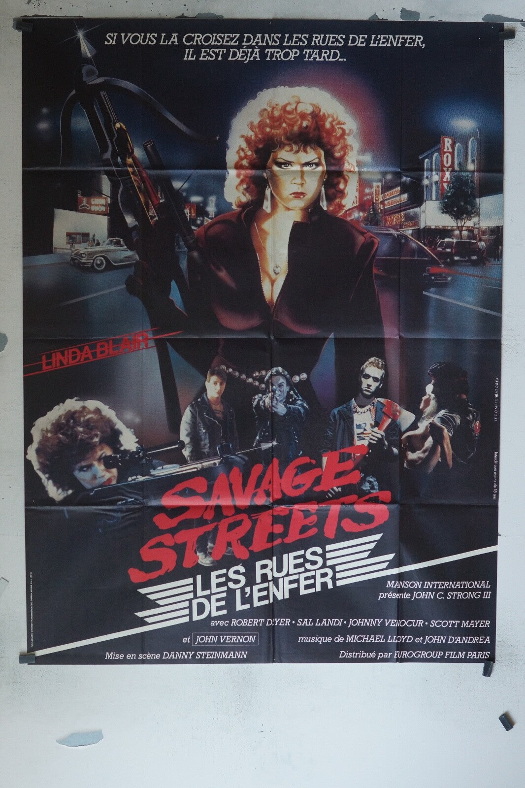 SAVAGE STREETS (LES RUE DE L’ENFER MOVIE POSTER ORIGINAL 120x160 ROBERT D’YER