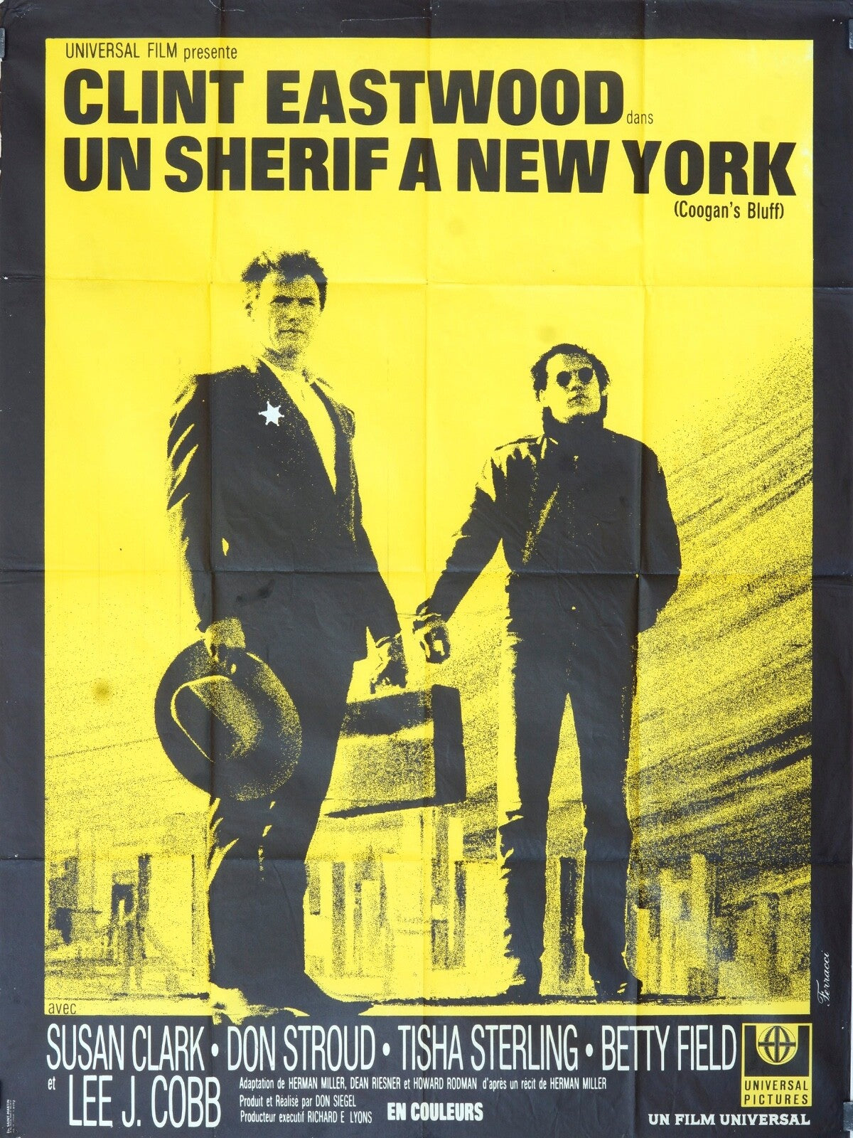 UN SHERIF A NEW YORK MOVIE POSTER ORIGINAL 120x160 CLINT EASTWOOD