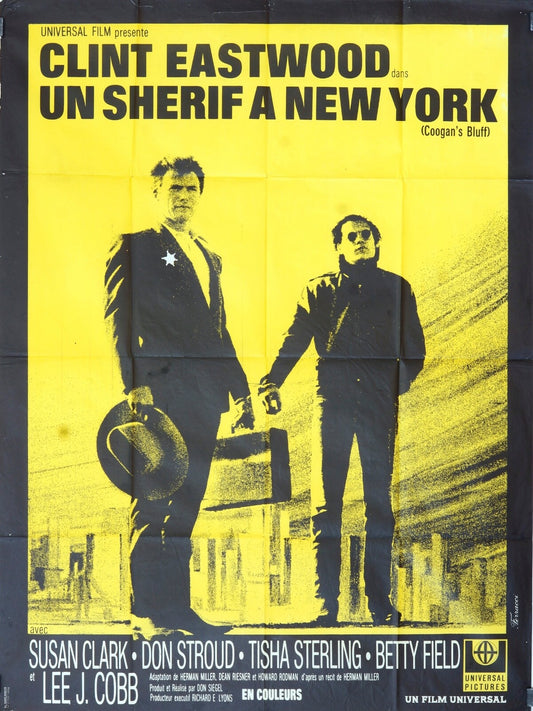 UN SHERIF A NEW YORK MOVIE POSTER ORIGINAL 120x160 CLINT EASTWOOD
