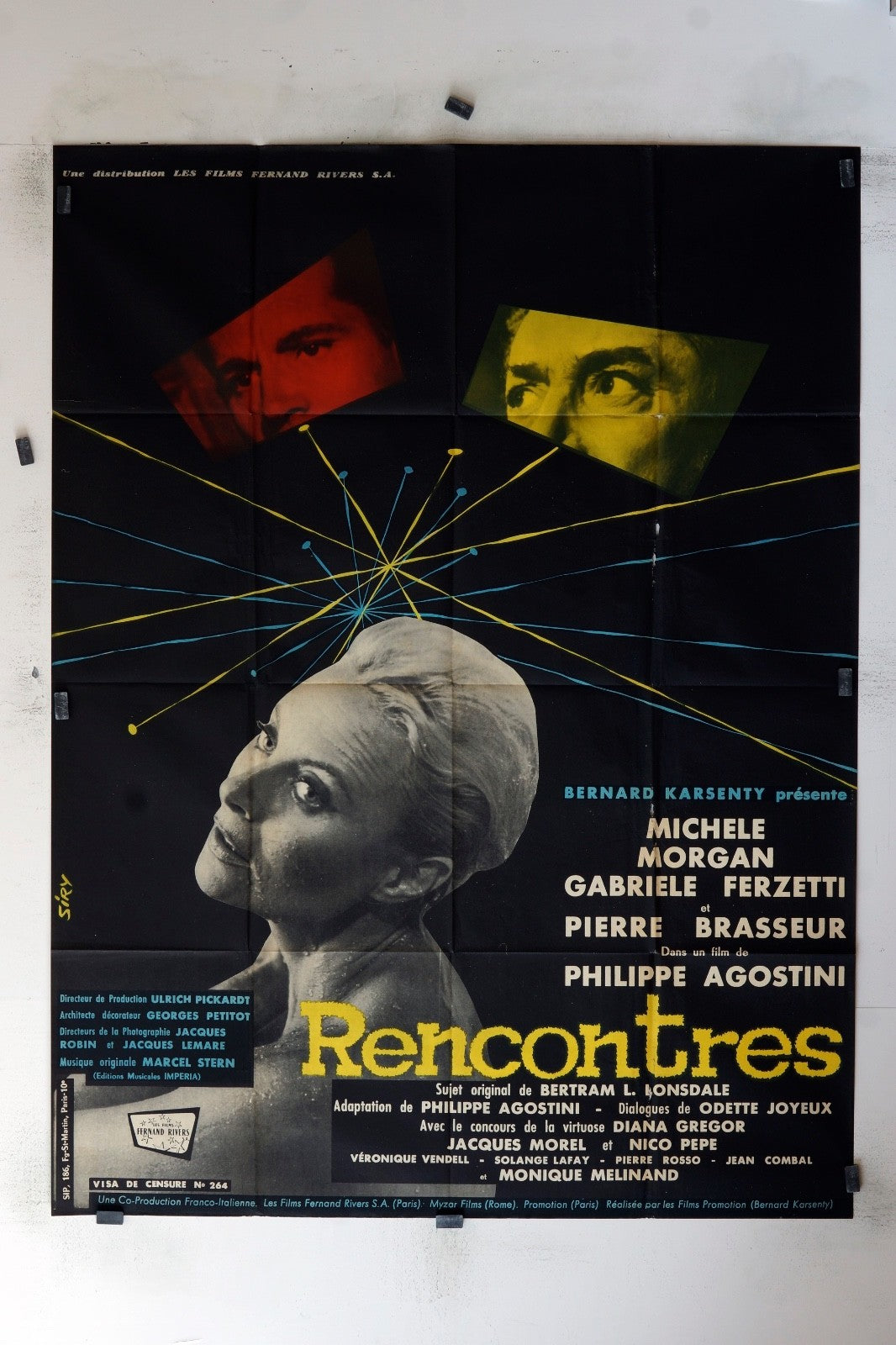 RENCONTRES MICHEL MORGAN MOVIE POSTER ORIGINAL (120x160)