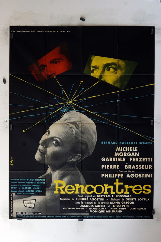 RENCONTRES MICHEL MORGAN MOVIE POSTER ORIGINAL (120x160)