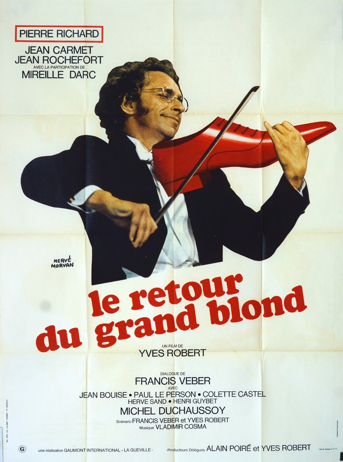 LE RETOUR DU GRAND BLOND MOVIE POSTER ORIGINAL 120x160 PIERRE RICHARD
