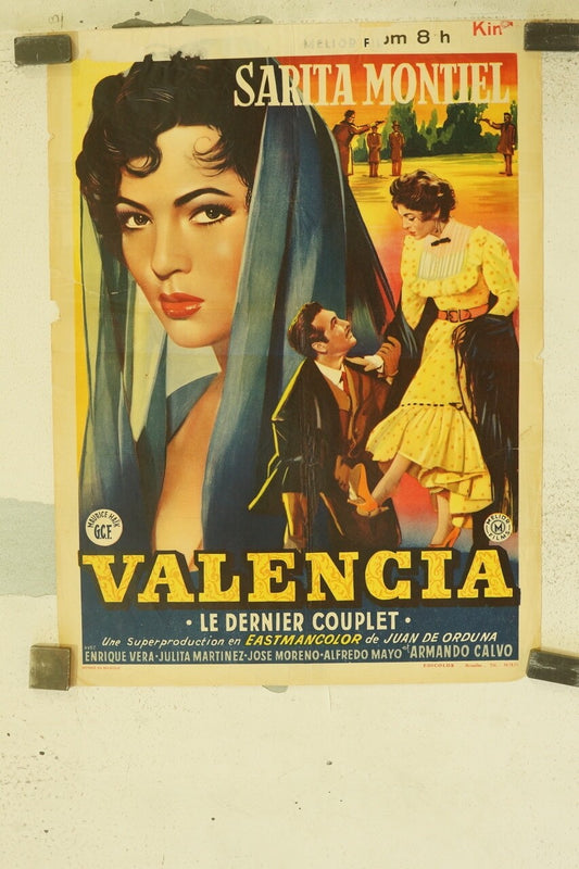 VALENCIA, BELGIAN MOVIE POSTER 45x37 SARITA MONTIEL