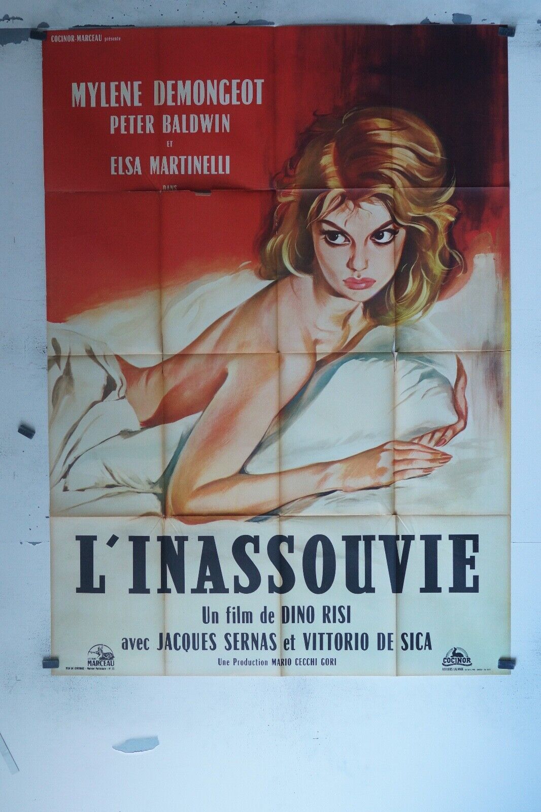 L’INASSOUVIE MOVIE POSTER ORIGINAL 120x160 JACQUES SERNAS, VITTORIO DE SICA