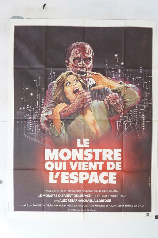 LE MONSTRE QUI VIENT DE L’ESPACE ORIGINAL MOVIE POSTER 120x160  ALEX REBAR