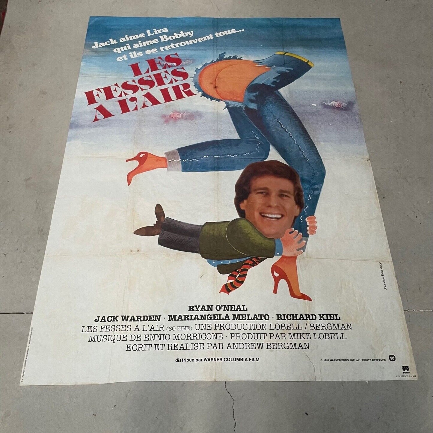 LES FESSES À L’AIR MOVIE POSTER ORIGINAL 120x160 JACK WARDEN