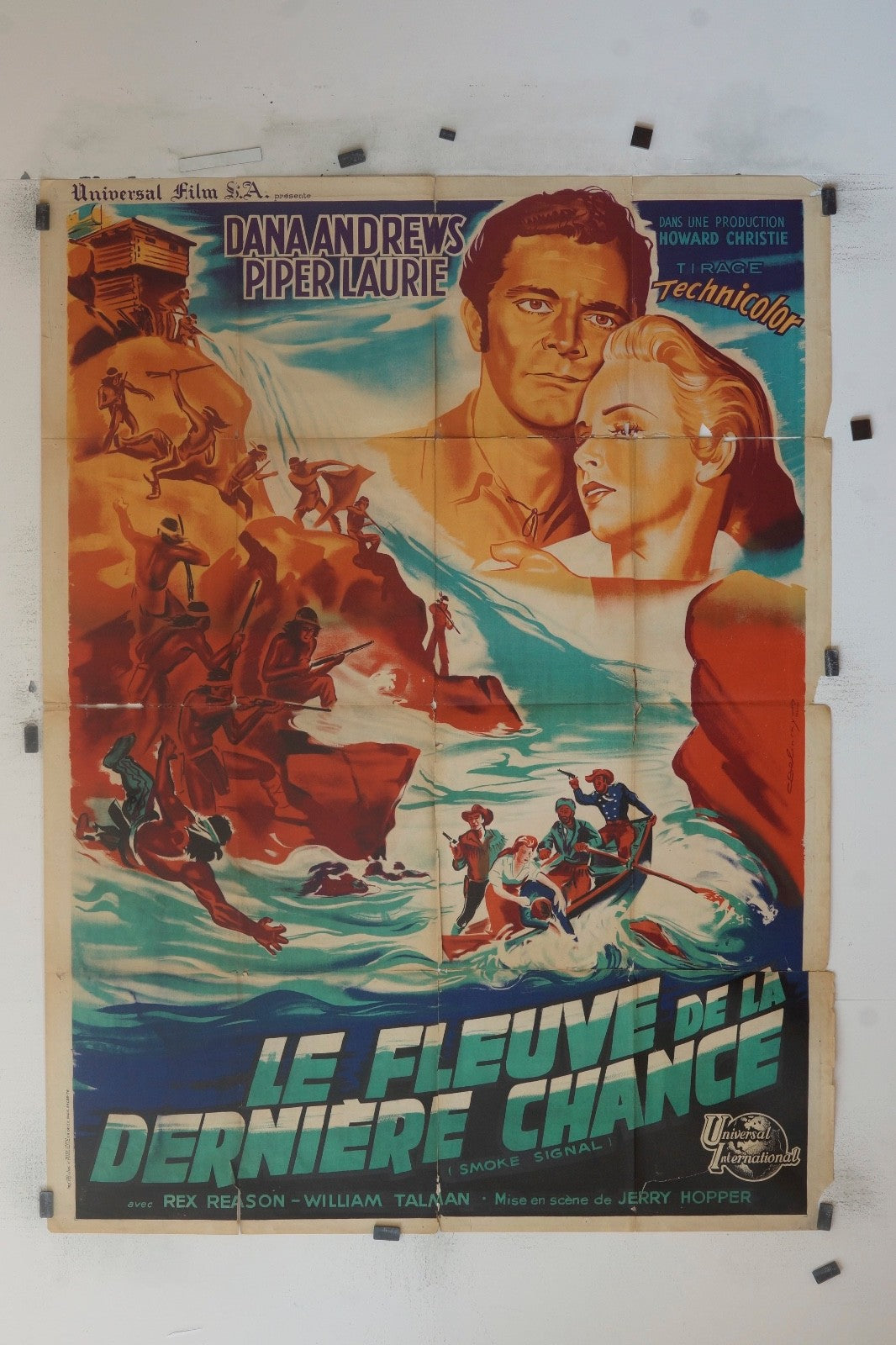 LE FLEUVE DE LA DERNIÈRE CHANCE DANA ANDREWS MOVIE POSTER ORIGINAL 120x160