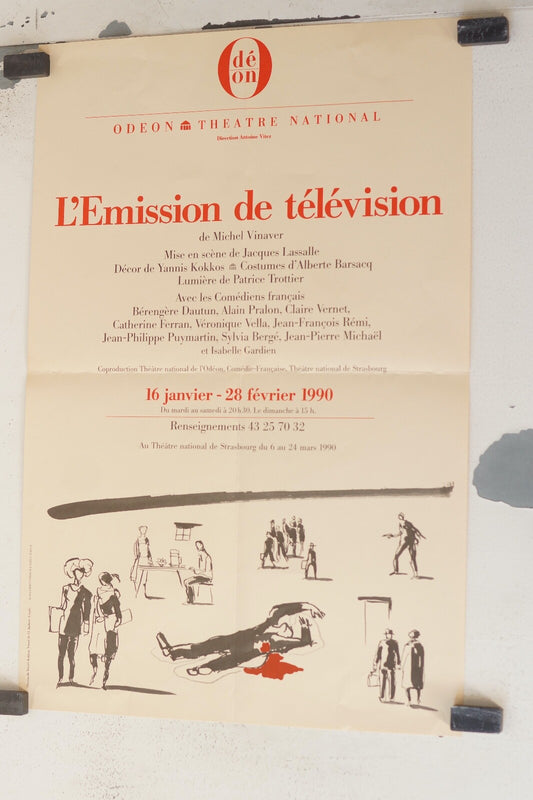 EMISSION DE TELEVISION (L’) - THEATRE MOVIE POSTER ORIGINAL 57x38