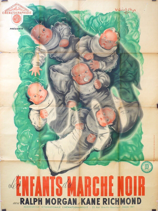 LES ENFANTS DU MARCHÉ NOIR POSTER ORIGINAL 120x160 RALPH MORGAN