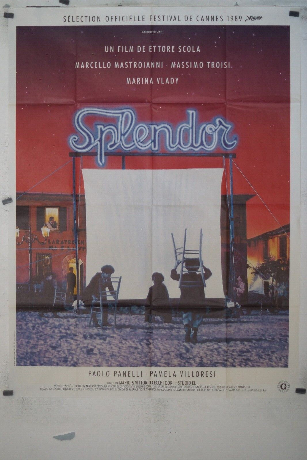SPLENDOR MOVIE POSTER ORIGINAL (120x160 ), Ettore Scola, Marina Vlady 