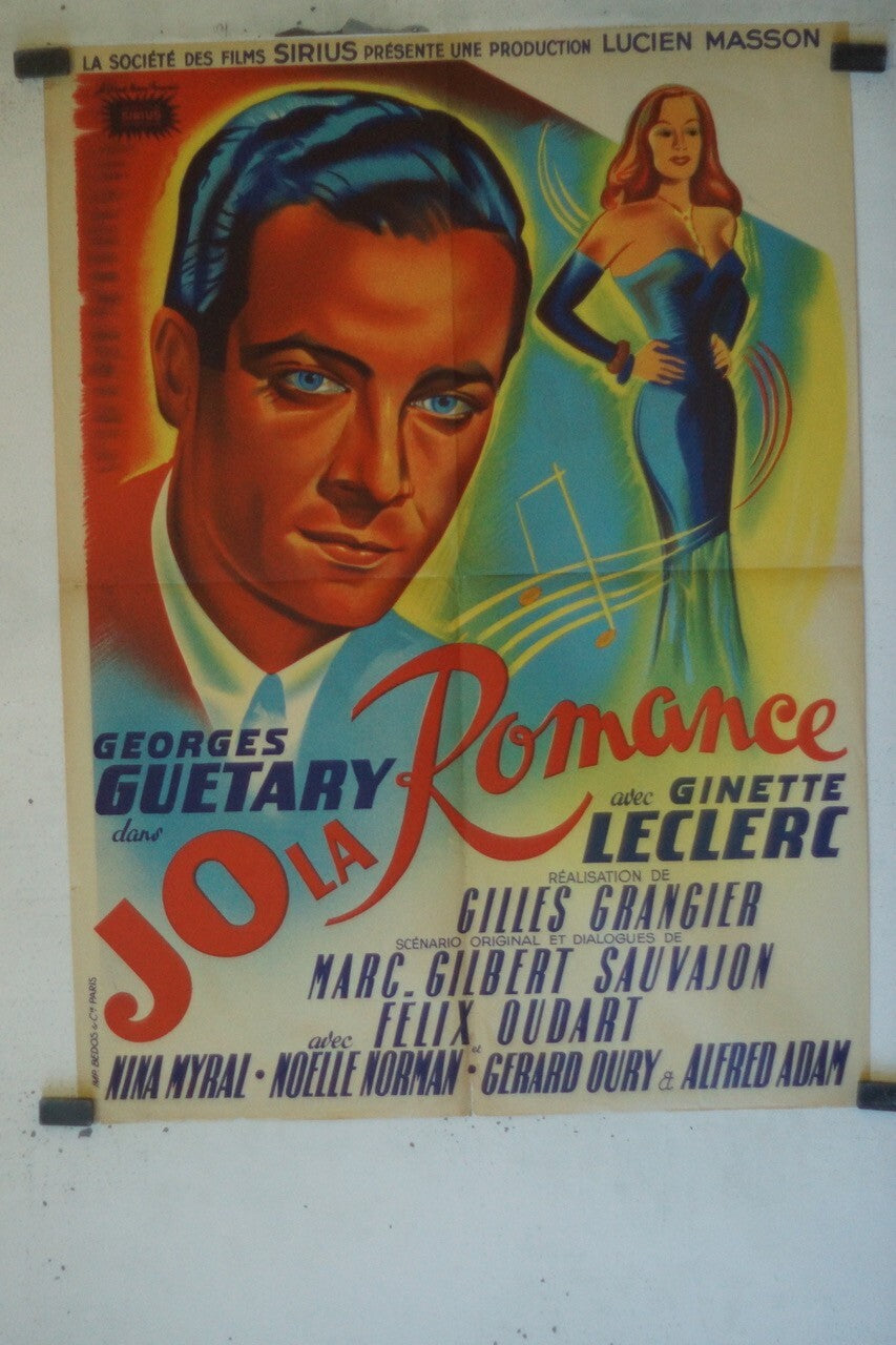 JO LA ROMANCE MOVIE POSTER ORIGINAL (60X80) GEORGES GUETARY – GINETTE