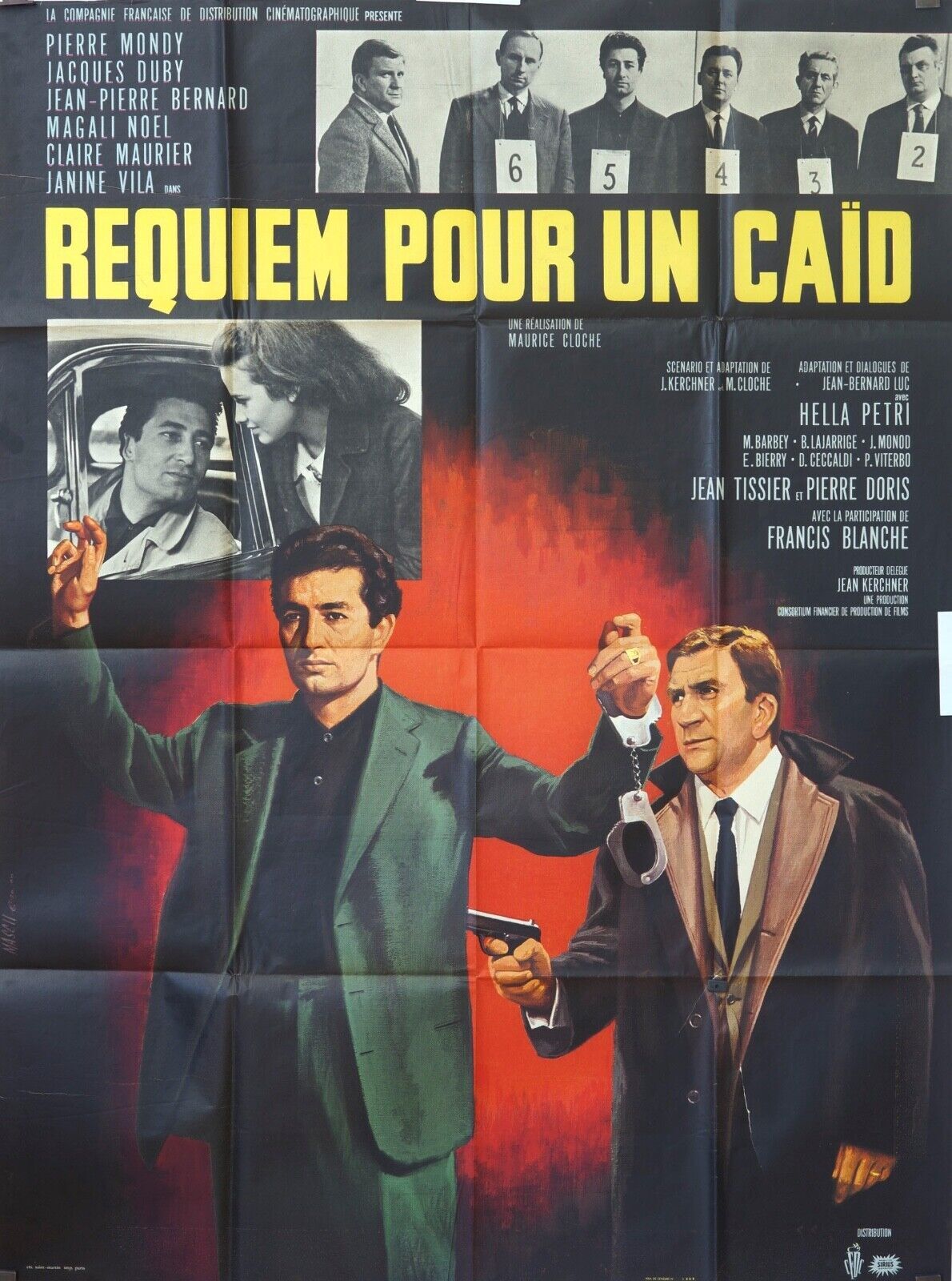 REQUIEM POUR UN CAÏD MOVIE POSTER ORIGINAL (120x160) PIERRE MONDY