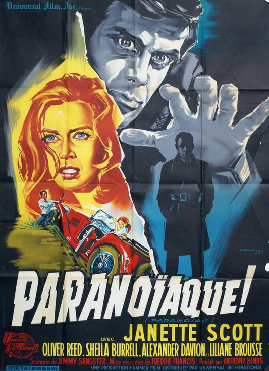PARANOÏAQUE ! JANETTE SCOTT MOVIE POSTER ORIGINAL 120x160