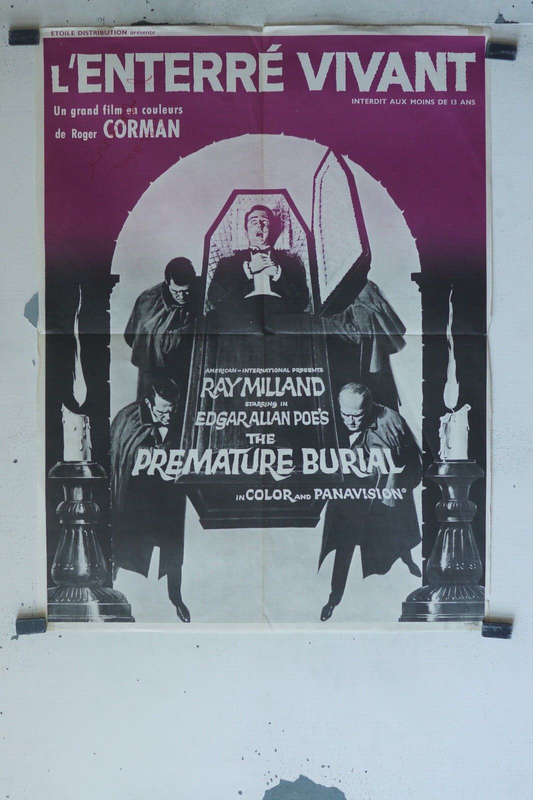 L’ENTÉRRÉ VIVANT (1962) MOVIE POSTER 120x160 RAY MILLAND,