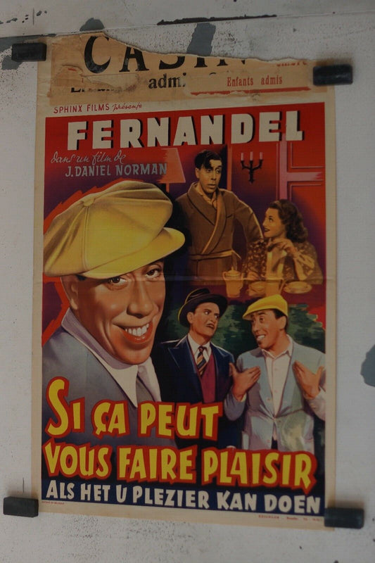  SI CA PEUT VOUS FAIRE PLAISIR (AFFICHE BELGE) ORIGINAL 30x55