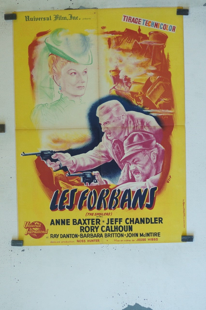 LES FORBANS MOVIE POSTER ORIGINAL (60X80) ANNE BAXTER – JEFF CHANDLER