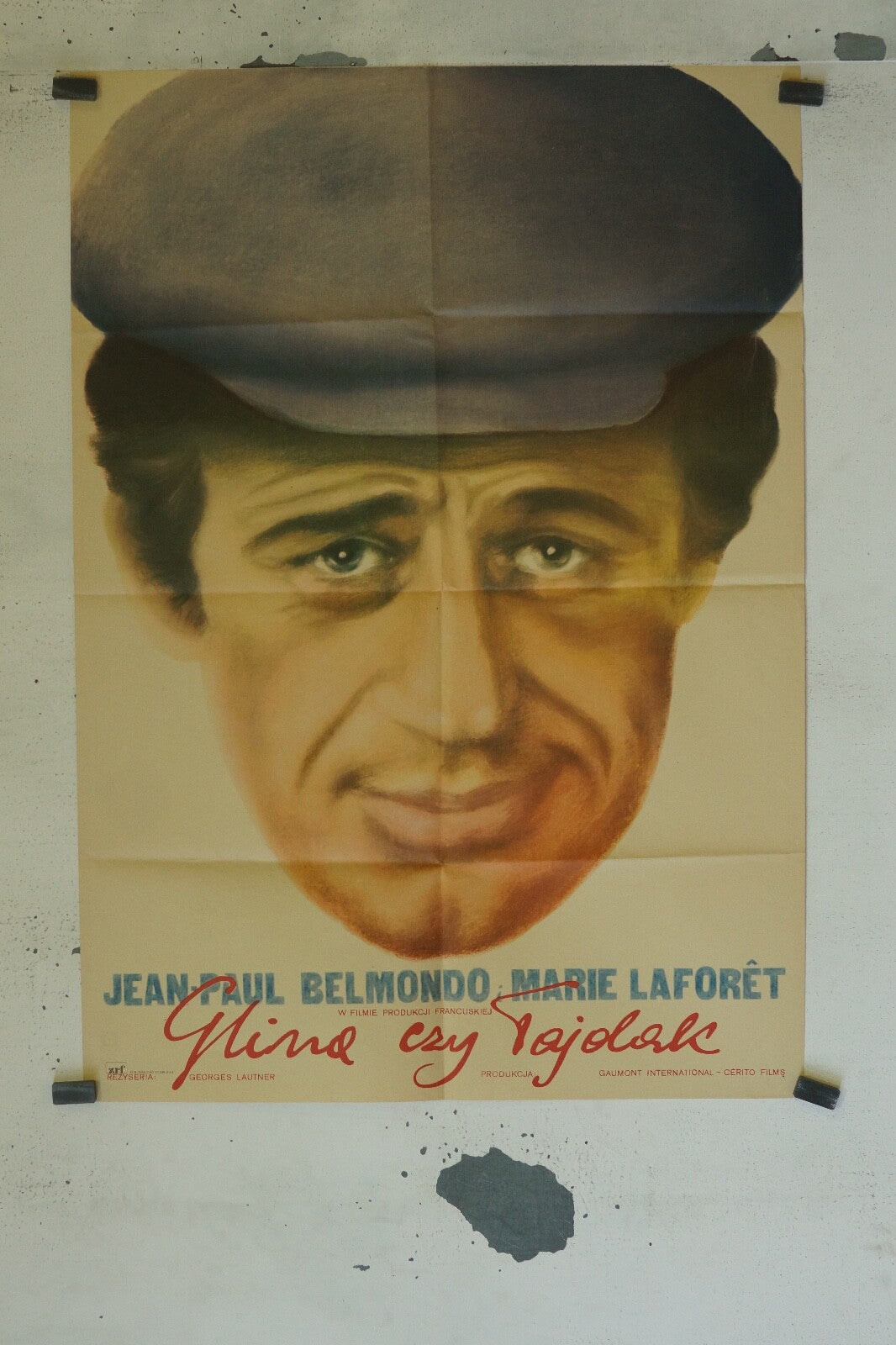 JEAN-PAUL BELMONDO, PORTRAIT POSTER ORIGINAL (60X80)