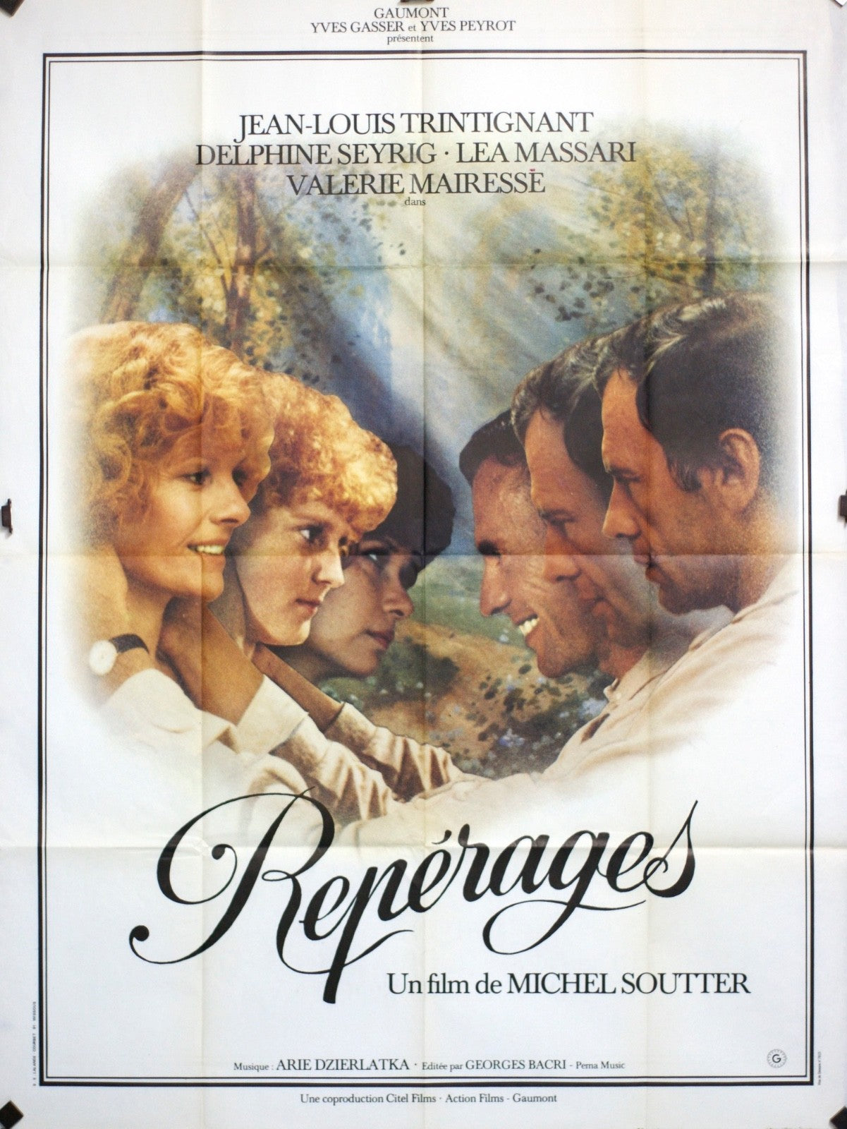 REPÉRAGE JEAN-LOUIS TRINTIGNANT MOVIE POSTER ORIGINAL (120X160)