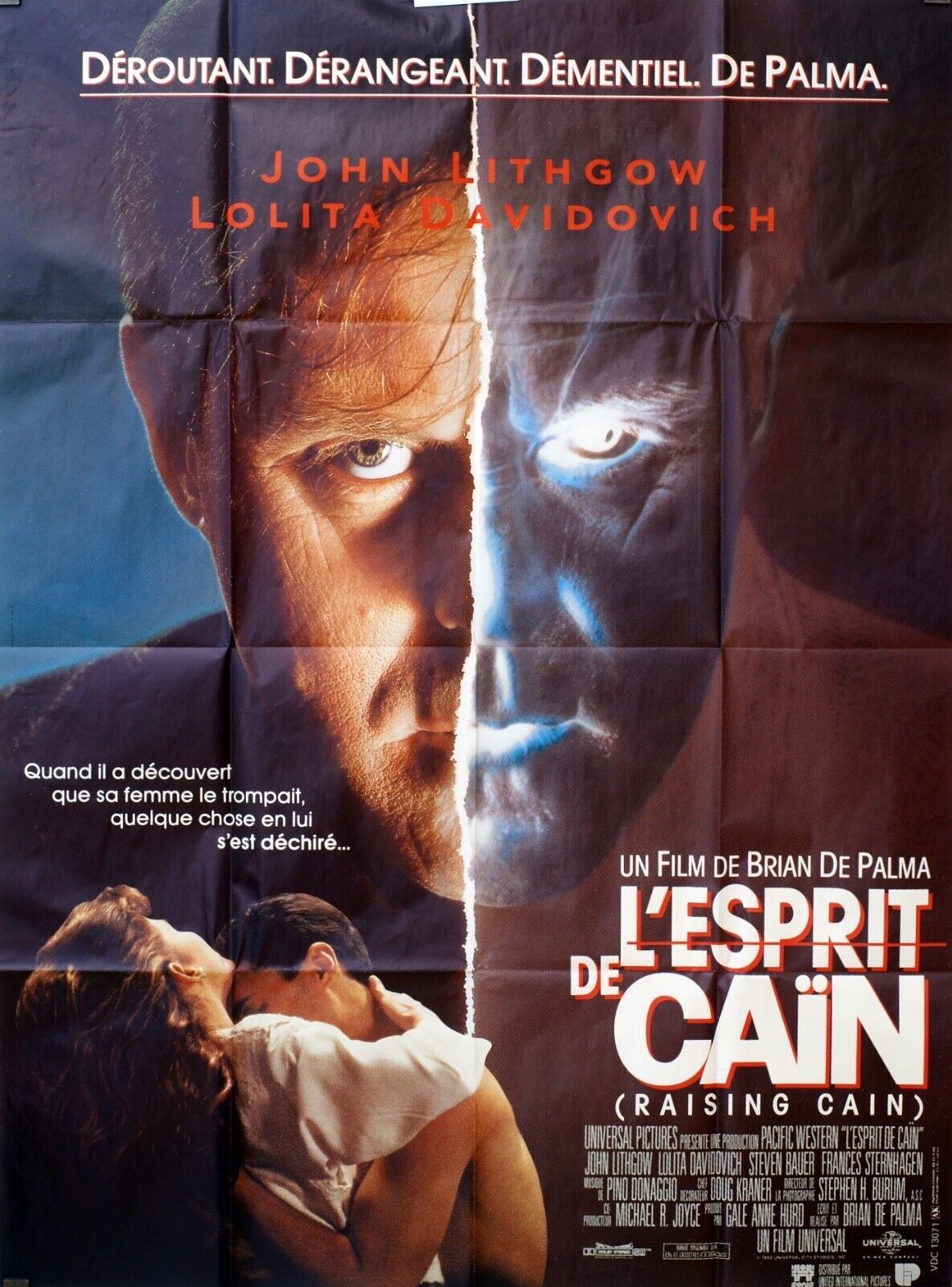 L’ESPRIT DE CAÏN MOVIE POSTTER  ORIGINAL 120x160 BRIAN DE PALMA