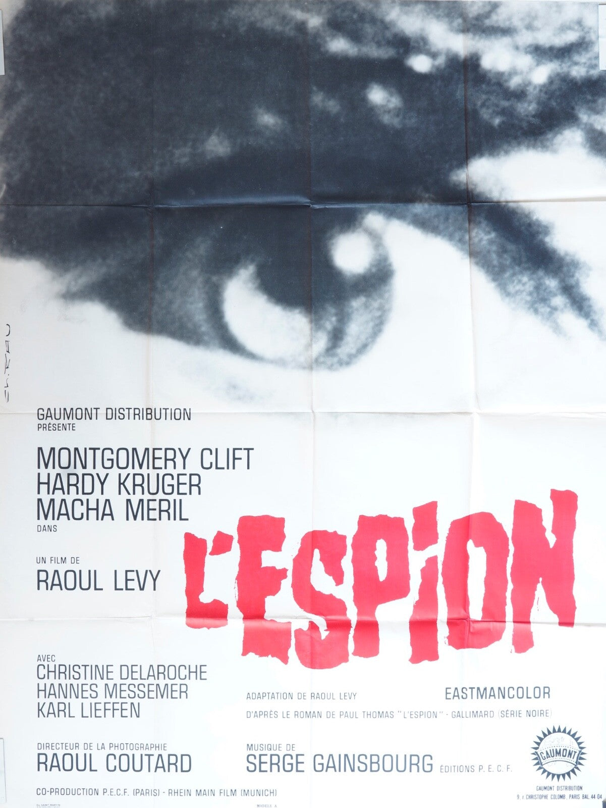 L’ESPION MOVIE POSTER ORIGINAL 120x160  MONTGOMERY CLIFT