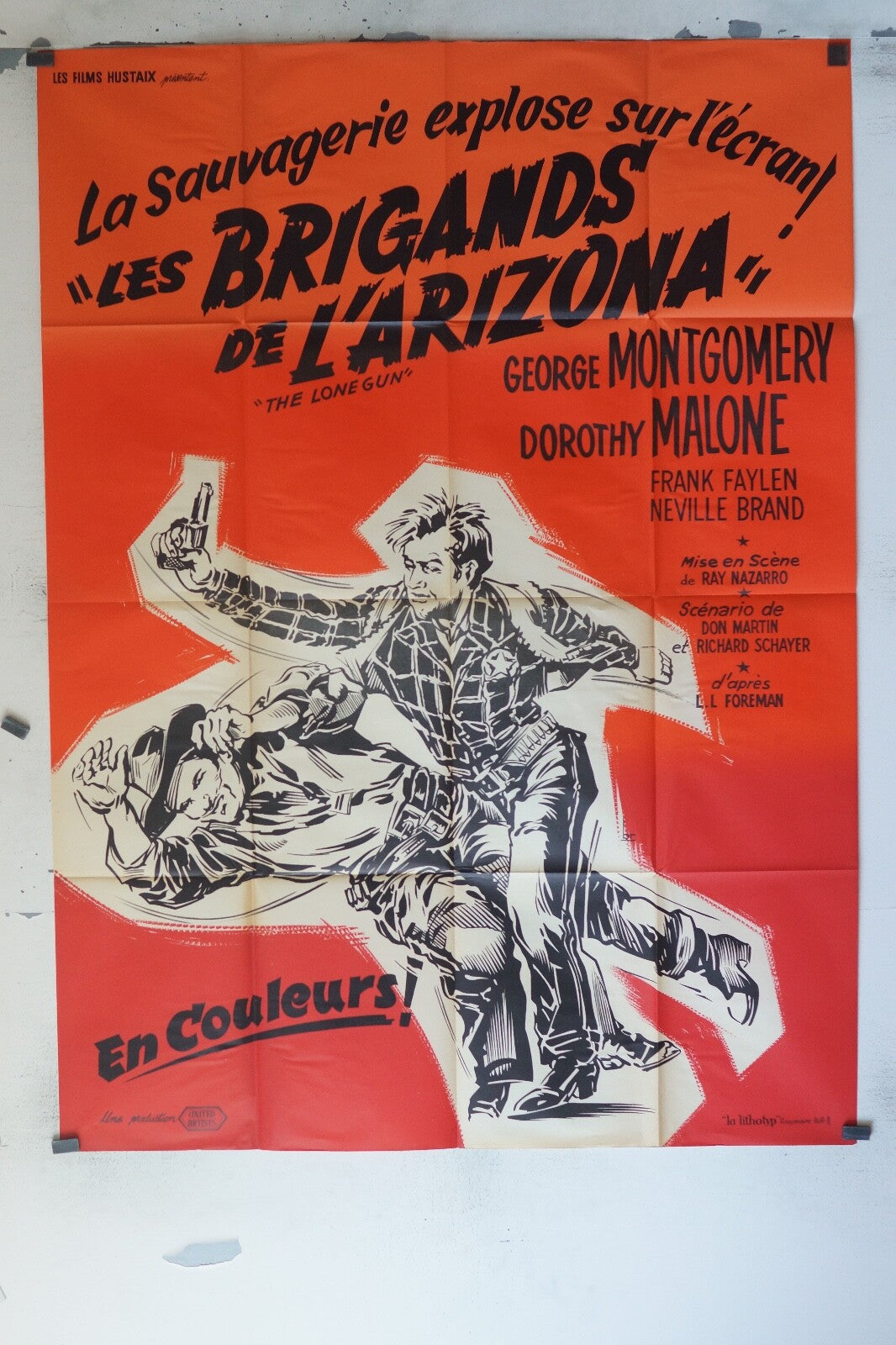 LES BRIGANDS DE L’ARIZONA MOVIE POSTER ORIGINAL 120x160 GEOGE MONTGOMERY