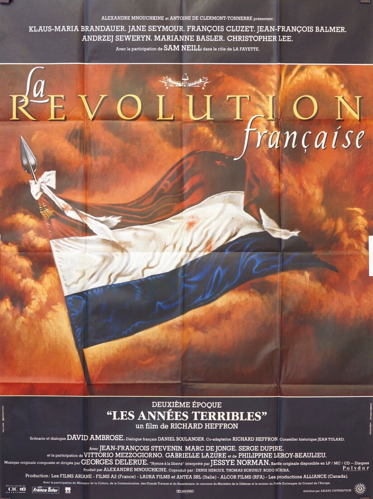 LA RÉVOLUTION FRANCAISE MOVIE POSTER ORIGINAL (120X160)  JEAN FRANCOIS STEVENIN