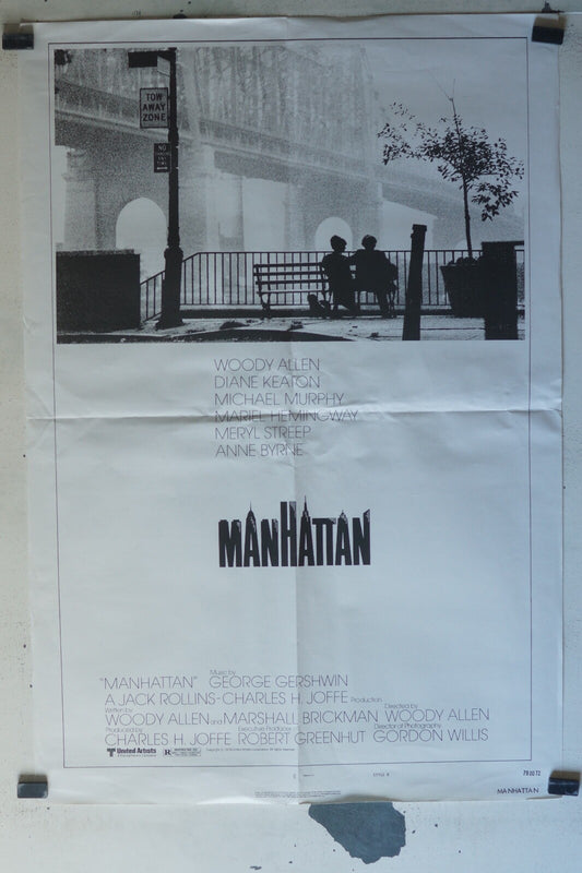 MANHATTAN MOVIE POSTER ORIGINAL 69x102 Woody Allen , Diane Keaton