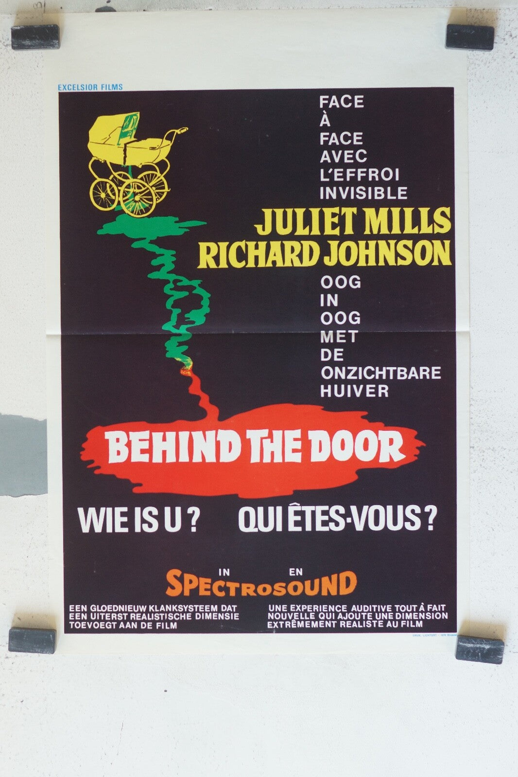 BEHIND THE DOOR (POSTER ORIGINAL) 30X55 Juliet Mills , Ricahrd Johson 