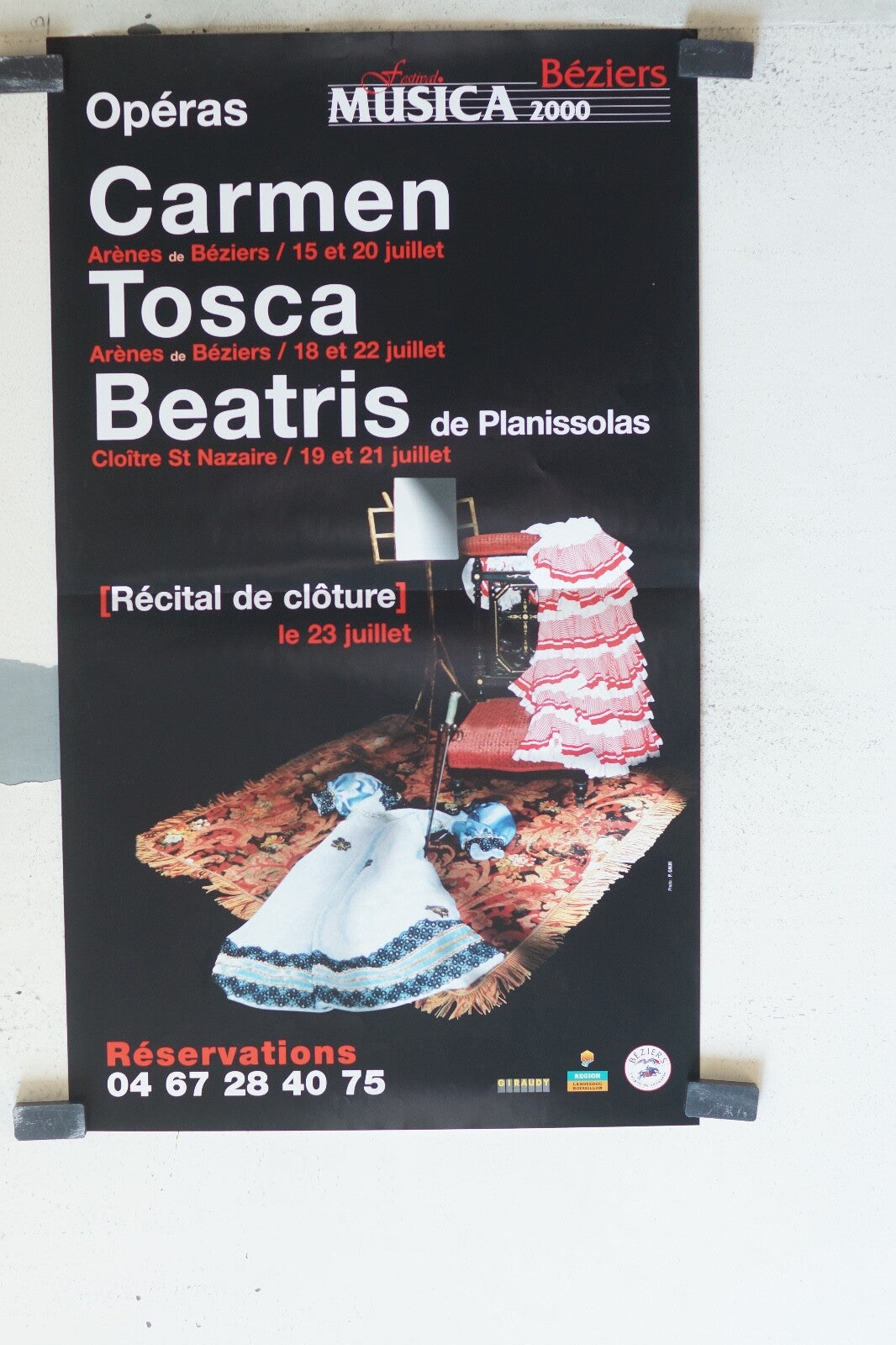 OPERAS – CARMEN / TOSCA / BEATRIS (théâtre) POSTER ORIGINAL 60x35