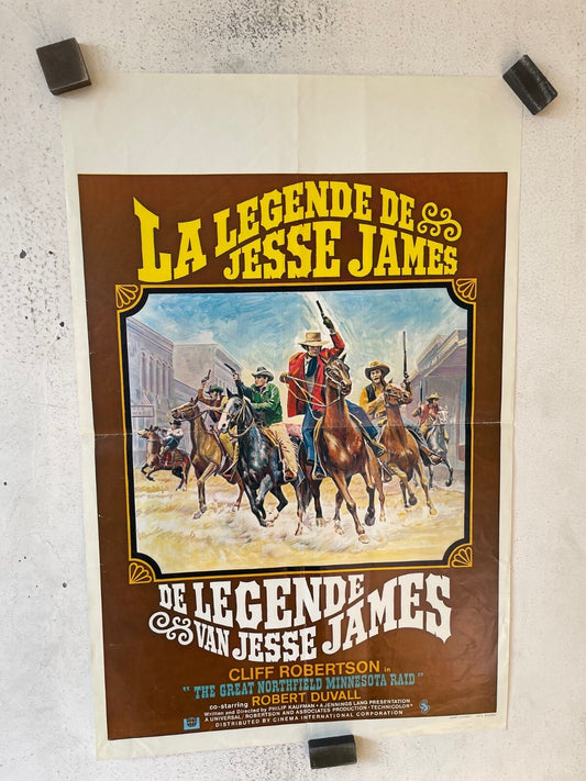 LA LÉGENDE VAN JESSE JAMES, BELGIAN MOVIE POSTER 36x55 CLIFF ROBERTSON