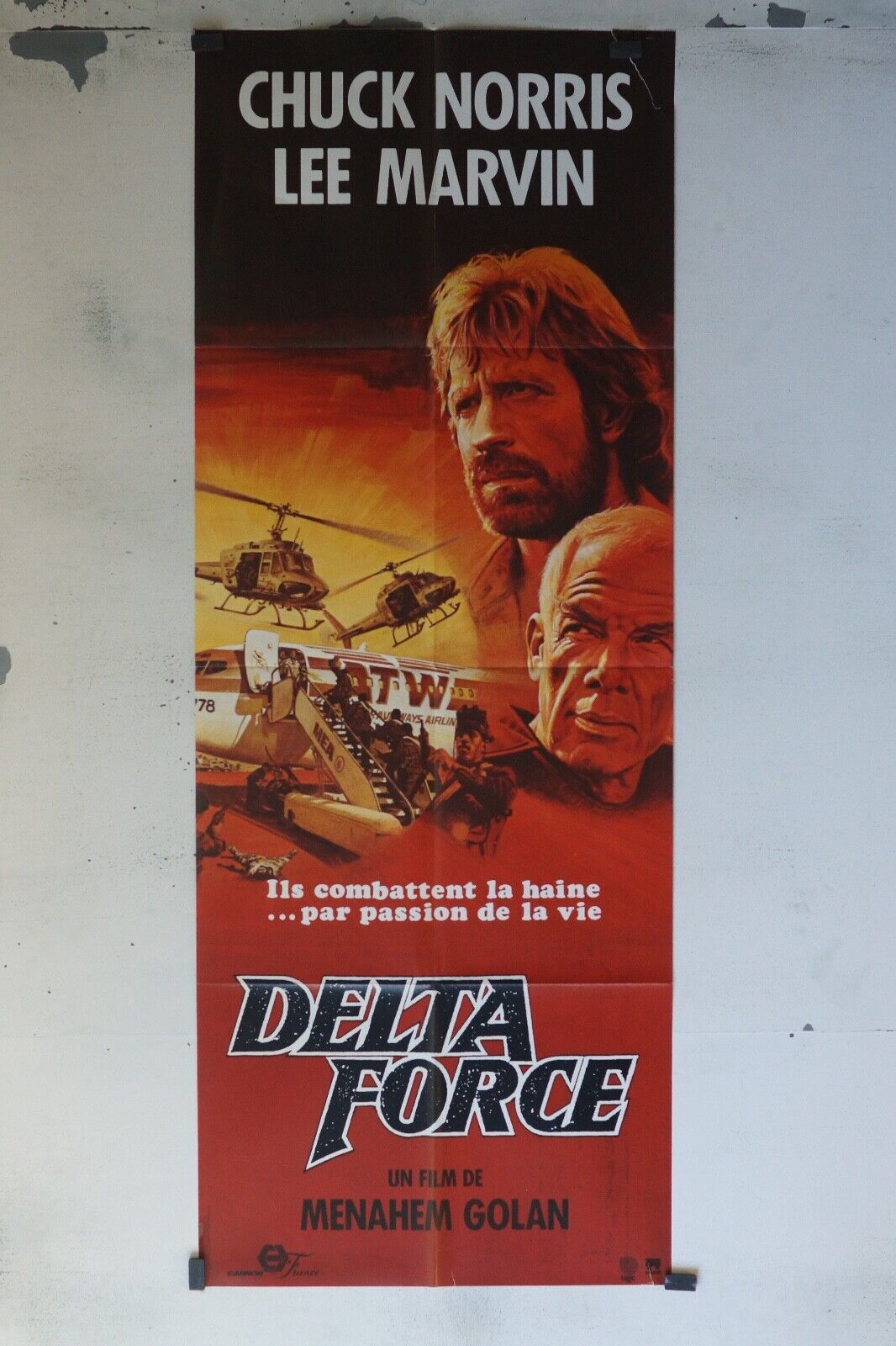 DELTA FORCE MOVIE POSTER ORIGINAL 60x160 CHUCK NORRIS