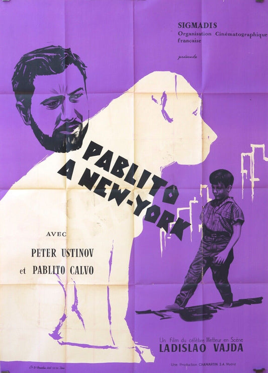 PABLITO À NEW-YORK MOVIE POSTER ORIGINAL 120x160 PETER USTINOV