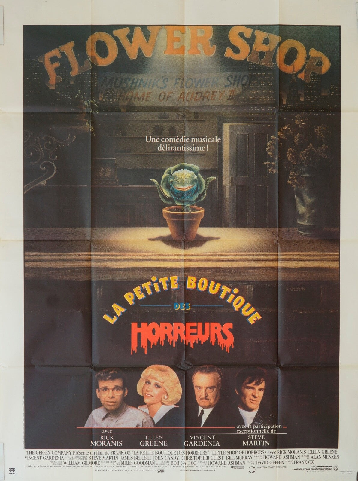 LA PETITE BOUTIQUE DES HORREURS ORIGINAL POSTER (120x160) RICK MORANIS