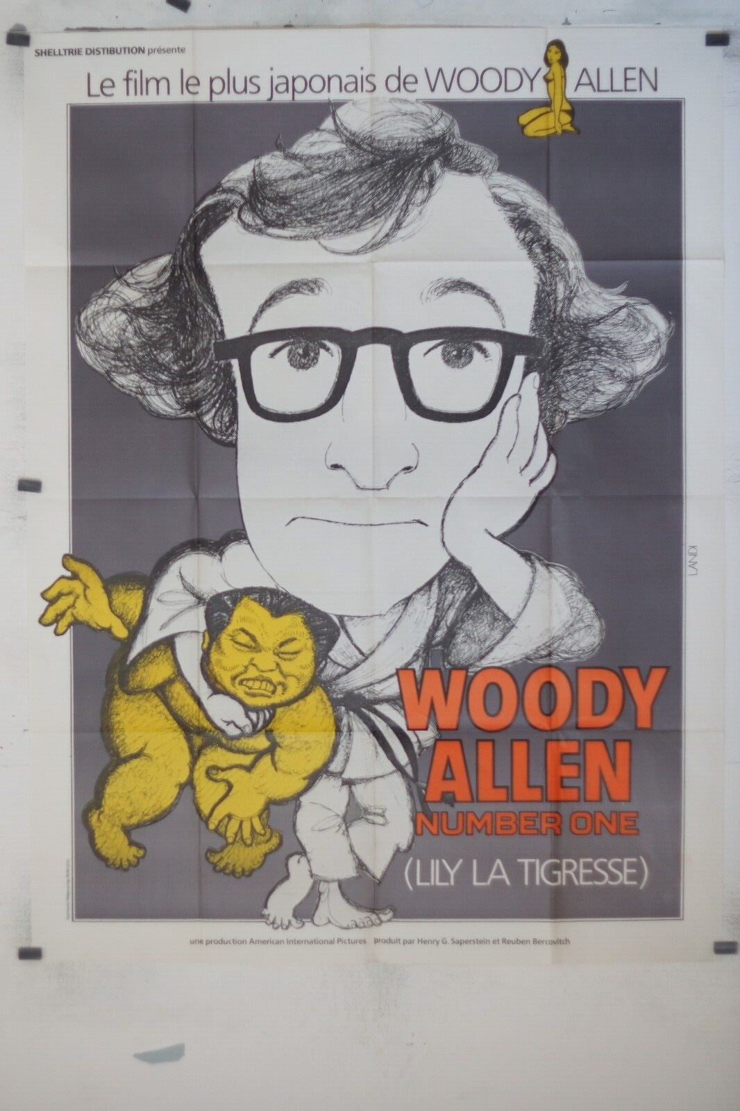 LILY LA TIGRESSE movie poster ORIGINAL (120x160 ) What’s Up , Tiger Lily ?Woody 
