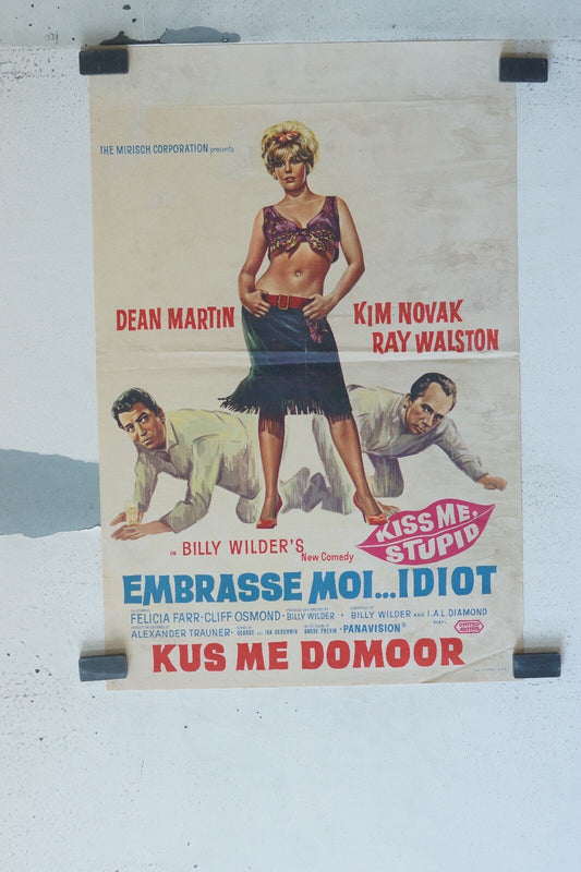 EMBRASSE MOI…IDIOT POSTER ORIGINAL 33X56 DEAN MARTIN