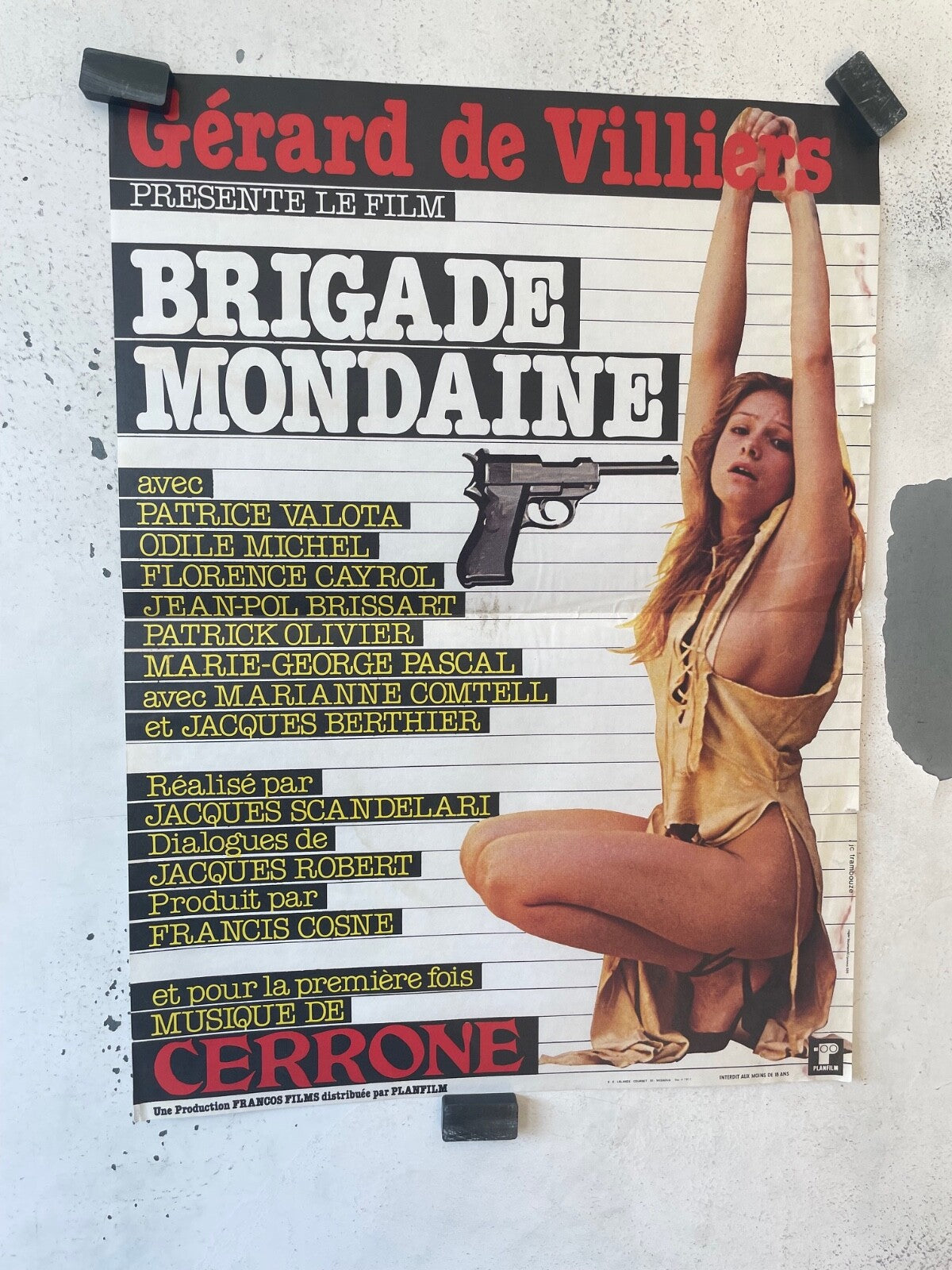 BRIGADE MONDAINE POSTER ORIGINAL (40X60) GERARD DE VILLIERS