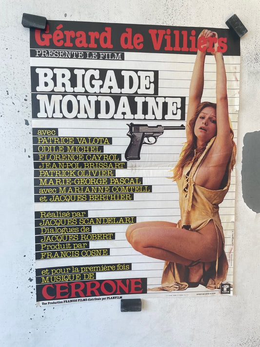 BRIGADE MONDAINE POSTER ORIGINAL (40X60) GERARD DE VILLIERS