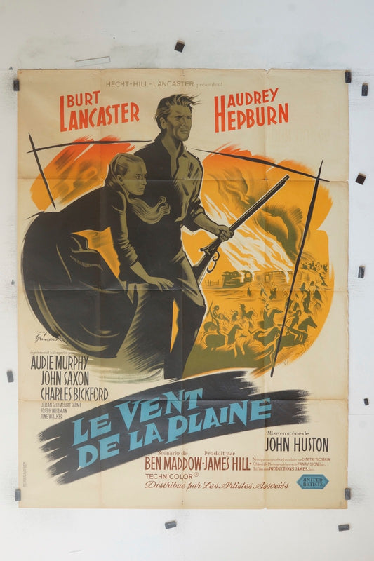 LE VENT DE LA PLAINE DE BURT LANCASTER MOVIE POSTER ORIGINAL 120x160