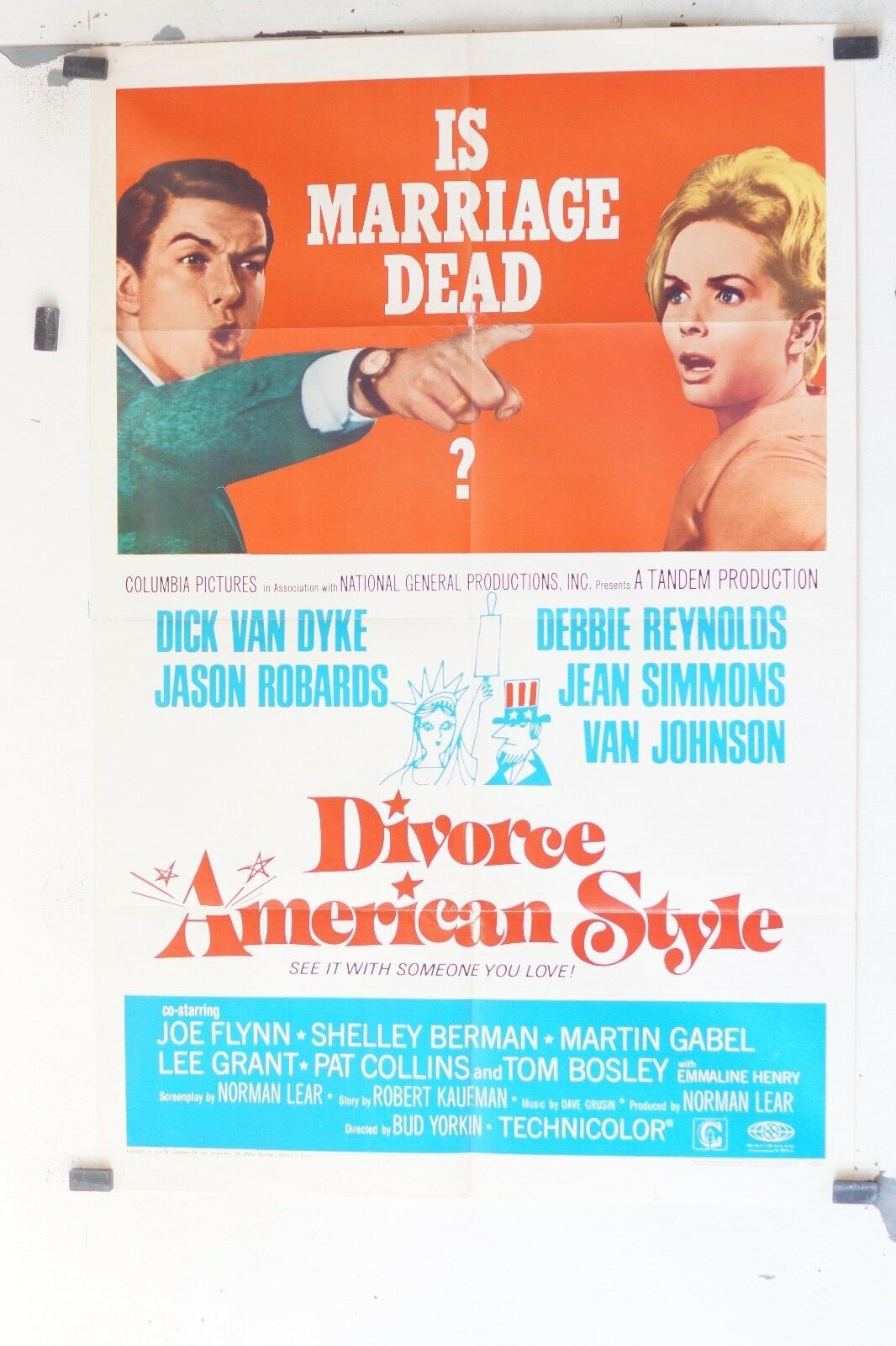 DIVORCE AMERICAN STYLE ORIGINAL poster (69x103), Bud Yorkin, Dick Van Dyke