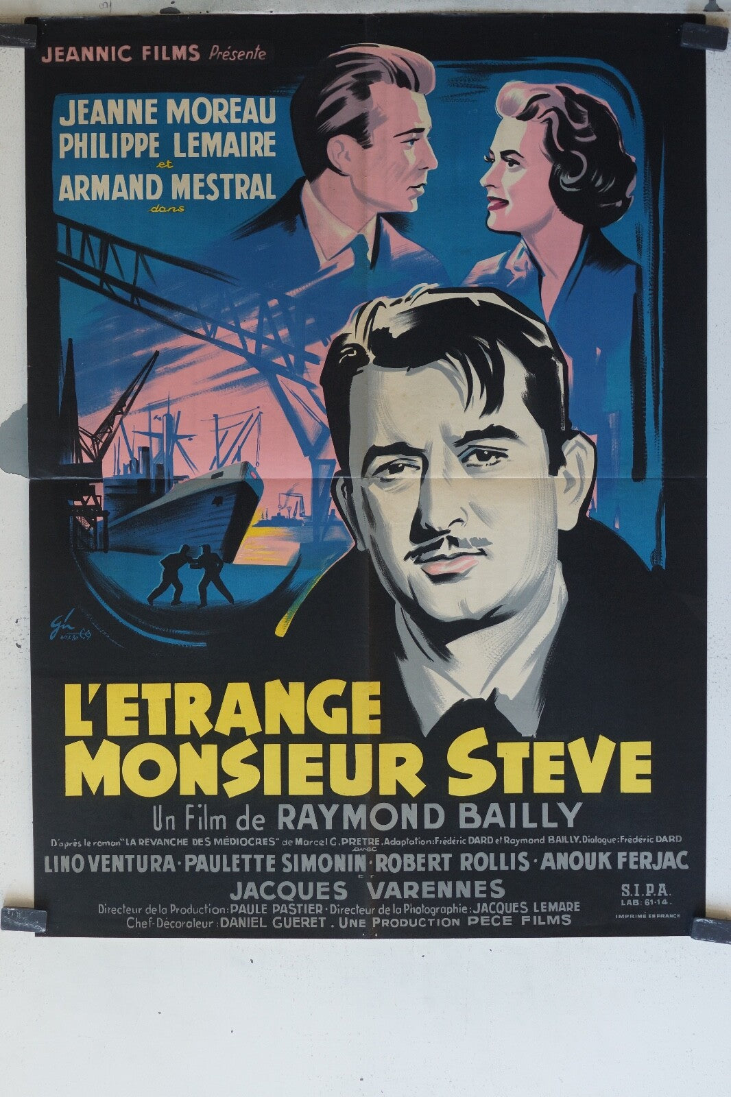 ETRANGE MONSIEUR STEVE (L’) MOVIE POSTER ORIGINAL (60X80) Philippe lemaire 