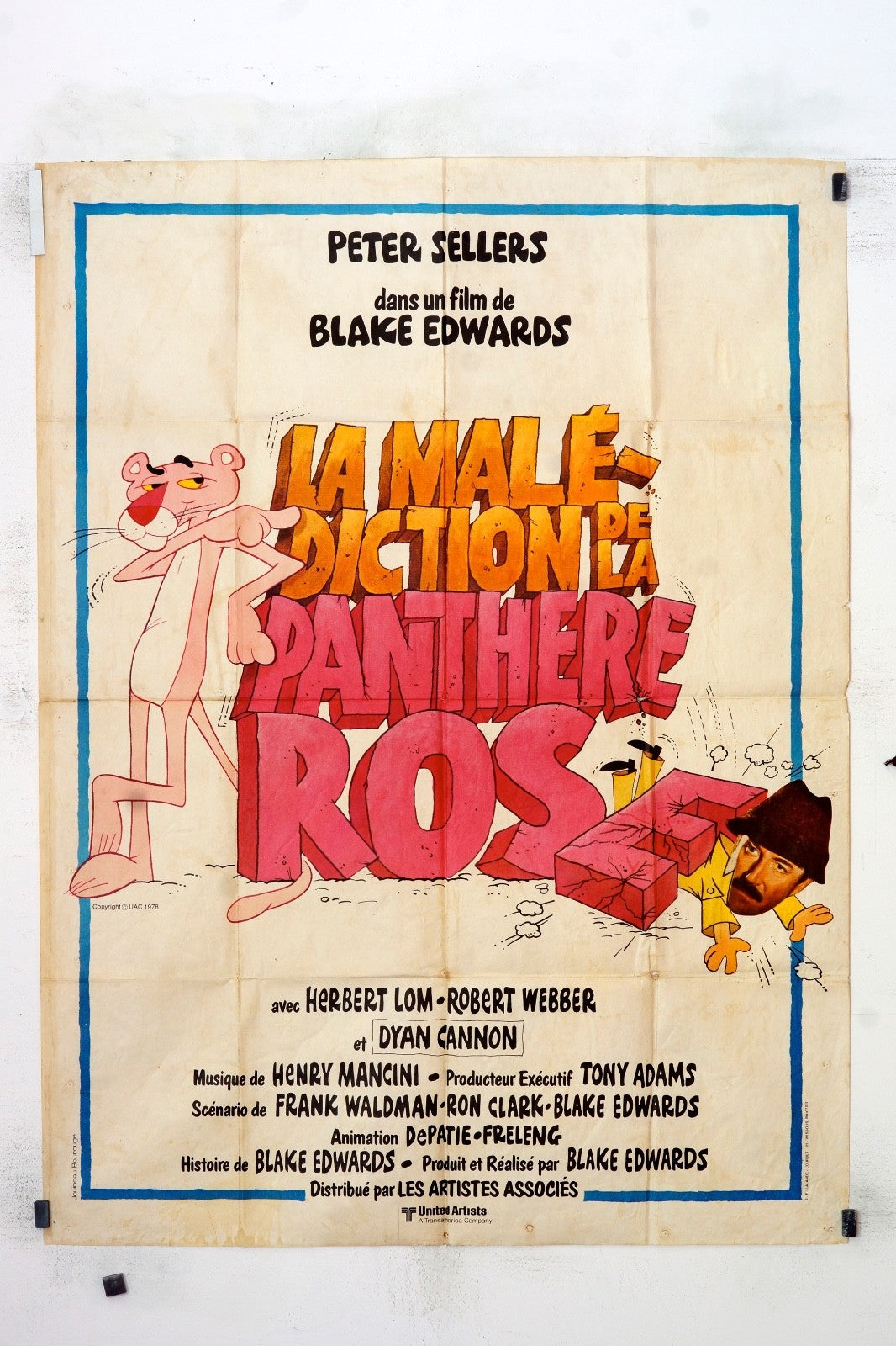 LA MALÉDICTION DE LA LA PANTHÈRE ROSE MOVIE POSTER ORIGINAL (120x160)