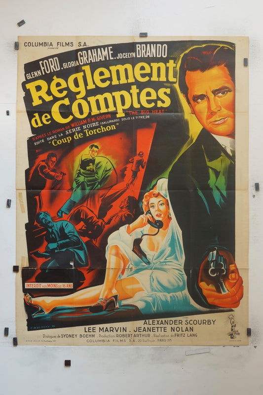 RÈGLEMENT DE COMPTES  GLENN FORD MOVIE POSTER ORIGINAL (120x160)