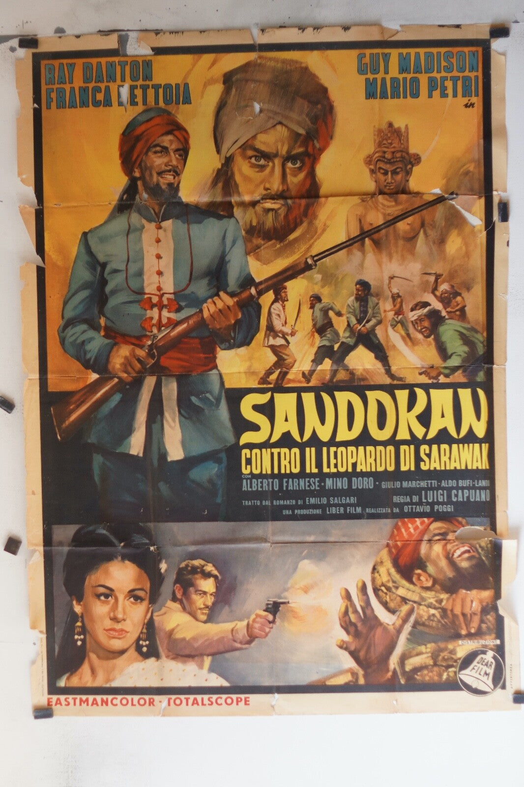 SANDOKAN CONTRO IL LEOPARDO DI SARAWAK, 1964 MOVIE POSTER ORIGINAL 120x160